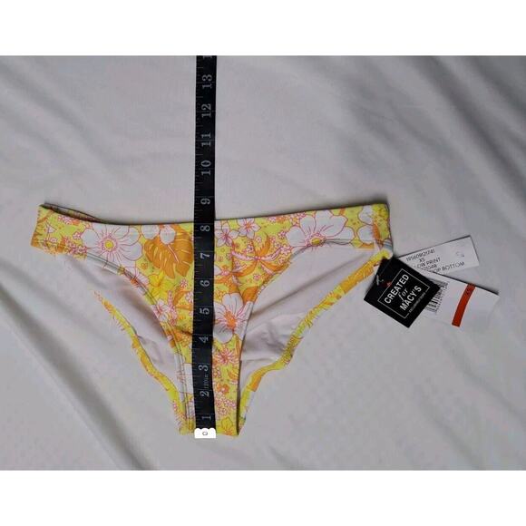 California Waves Junior's Printed Bikini Swimsuit Yellow Size X-Small - Picture 6 of 10